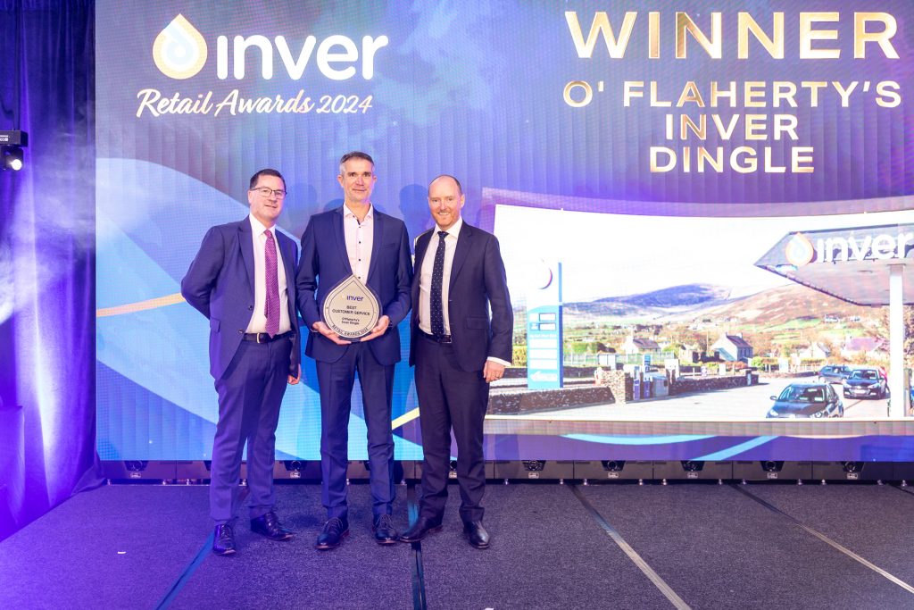 O’Flaherty’s Inver Dingle received the Excellence in Customer Service award for their exceptional customer care.